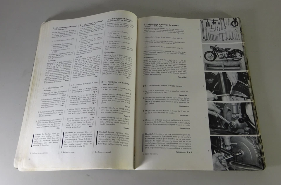 Werkstatthandbuch / Reparaturanleitung BMW Motorrad R 50 / R 60 / R 69 03/1960 - Bild 4 von 4