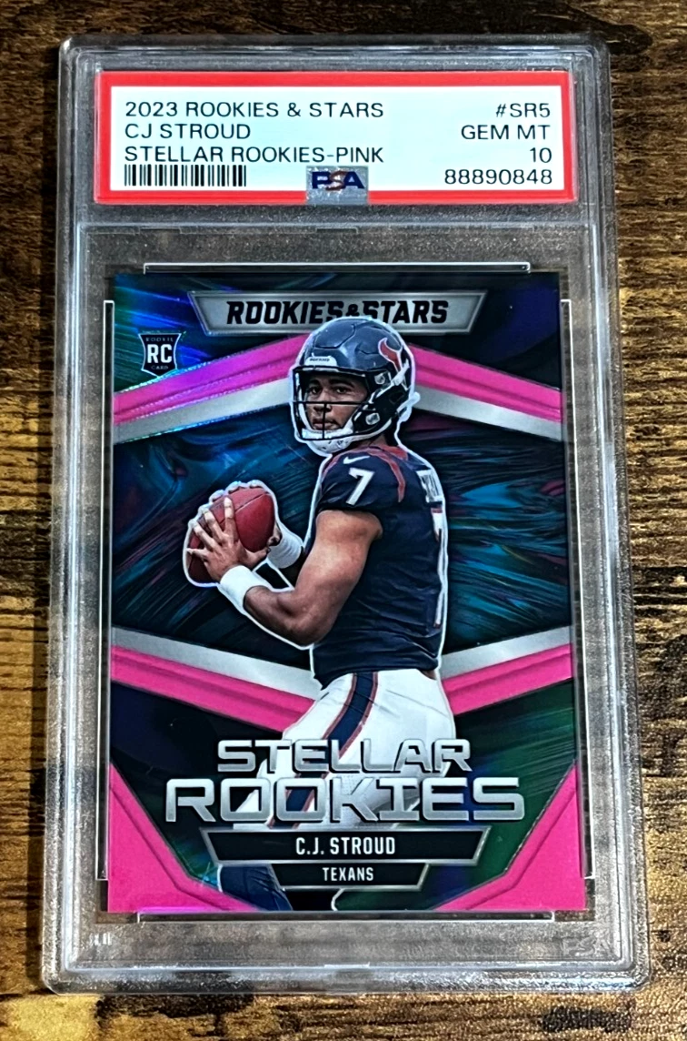 CJ Stroud Panini Rookies & Stars Stellar Rookies #SR5 Pink