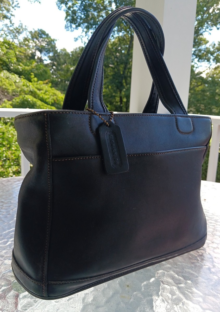 Coach 9303 Vintage Black Bleeker Top Handle Tote Bag | eBay