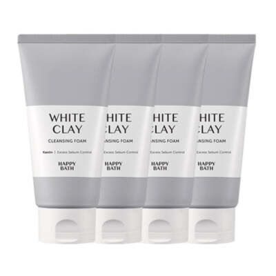 Happy Bath Whiteclay Pore Cleansing Foam 150g*4Pcs - FREE SHIPPING