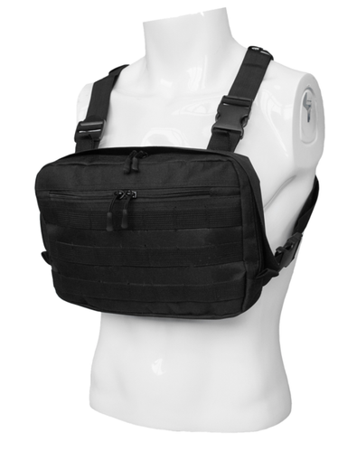 CHEST BAG MARSUPIO DA TORACE MILITARE PROFESSIONALE NERO IN CORDURA | eBay