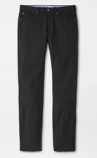 Peter Millar Crown Ultimate Sateen Pants 5 Pocket Black Cotton Modal Blend 30x34