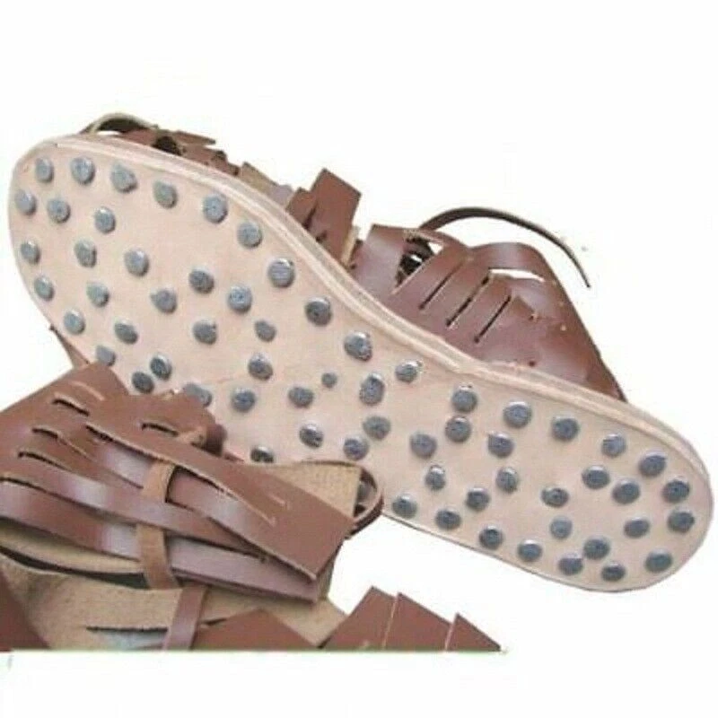 Средневековые римские кожаные сандалии гладиаторские марширующие сандалии спартанская греческая обувь - Изображение 2 из 4