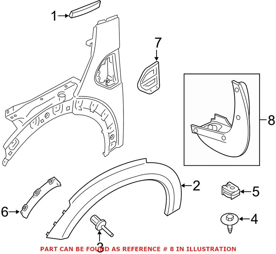 Genuine OEM Mud Flap Set Front For Mini 82162410137 Foto 3 de 3