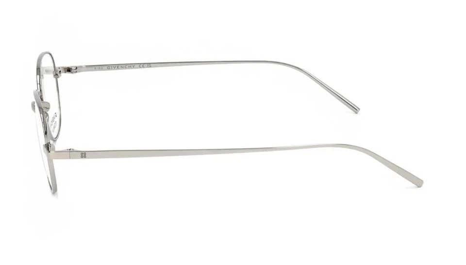Nuevas gafas GIVENCHY GV50017U 016 45-23 145 plateadas de titanio con puente de silla de montar Foto 3 de 4
