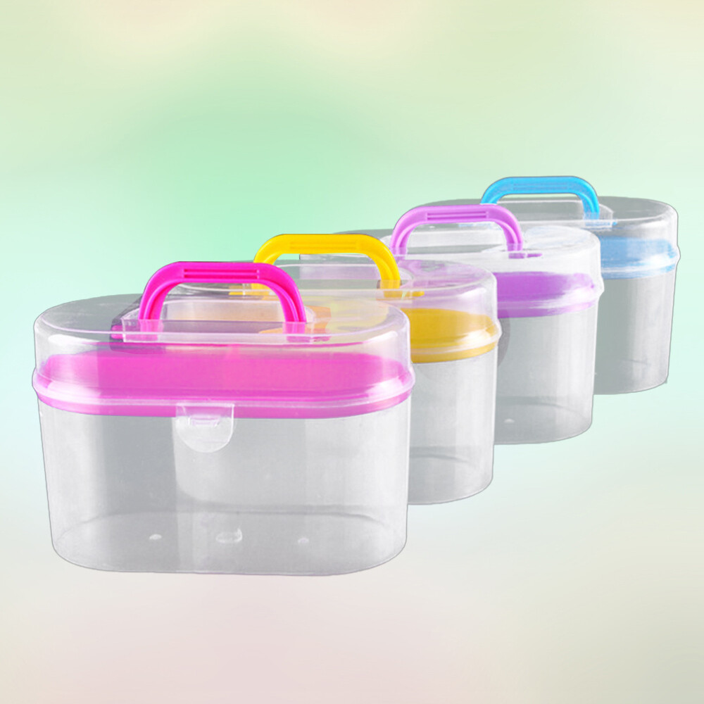 Containers Lids Storage Case Sewing Kit Clear Plastic Containers Lock