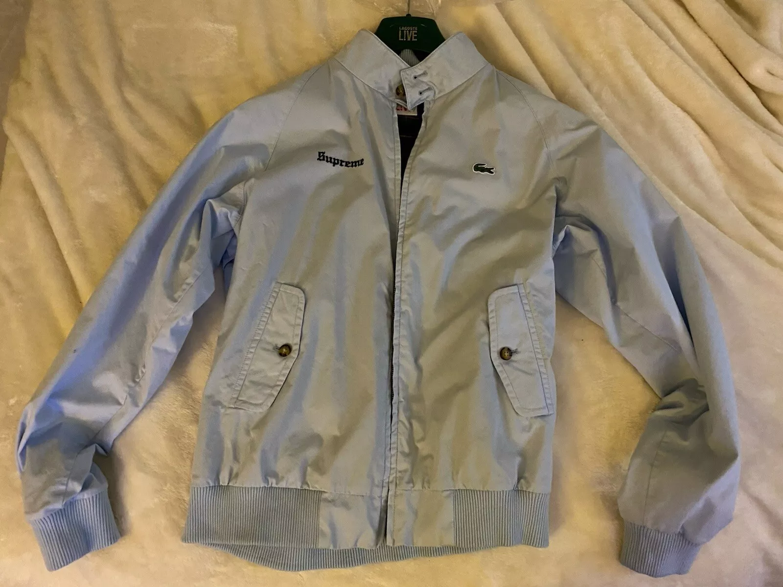 Veste Supreme Lacoste Harrington SS17 taille M   Très bon état   RARE 