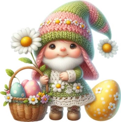 Ostern Gänseblümchen Blume Wichtel Ei Wand Schlafzimmer Farbe Kinderzimmer Vinyl Aufkleber Abziehbild