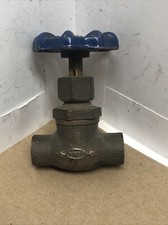 3/8" COPPER-NIBCO GLOBE VALVE- 3/8" SWEAT Valve-3/8"C x3/8"C-BLUE HANDLE-