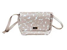 Kate Spade Madie Dot Crossbody Sling Bag: Snap Tab Closure: White Pink Polka Dot