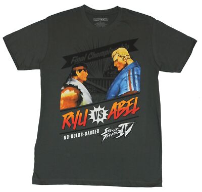 Street Fighter IV Adult New T-Shirt - Final Championship ''Ryu vs Abel'' Pic