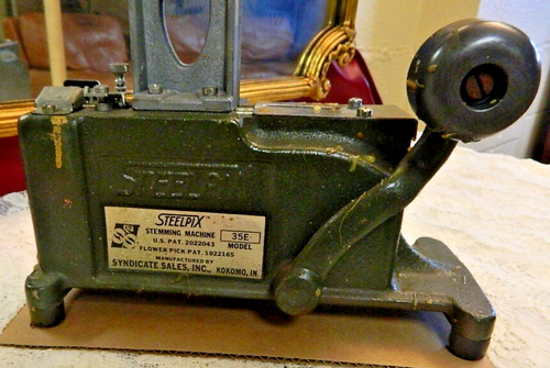 Estate Vintage STEELPIX Model 35E Professional Stemming Machine USA Heavy Duty - Picture 2 of 8
