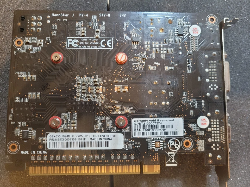 GAINWARD GEFORCE GTX650 1GB DDR5 GRAPHICS CARD NE5X65001301-1071F HDMI DVI VGA - Image 2 of 2