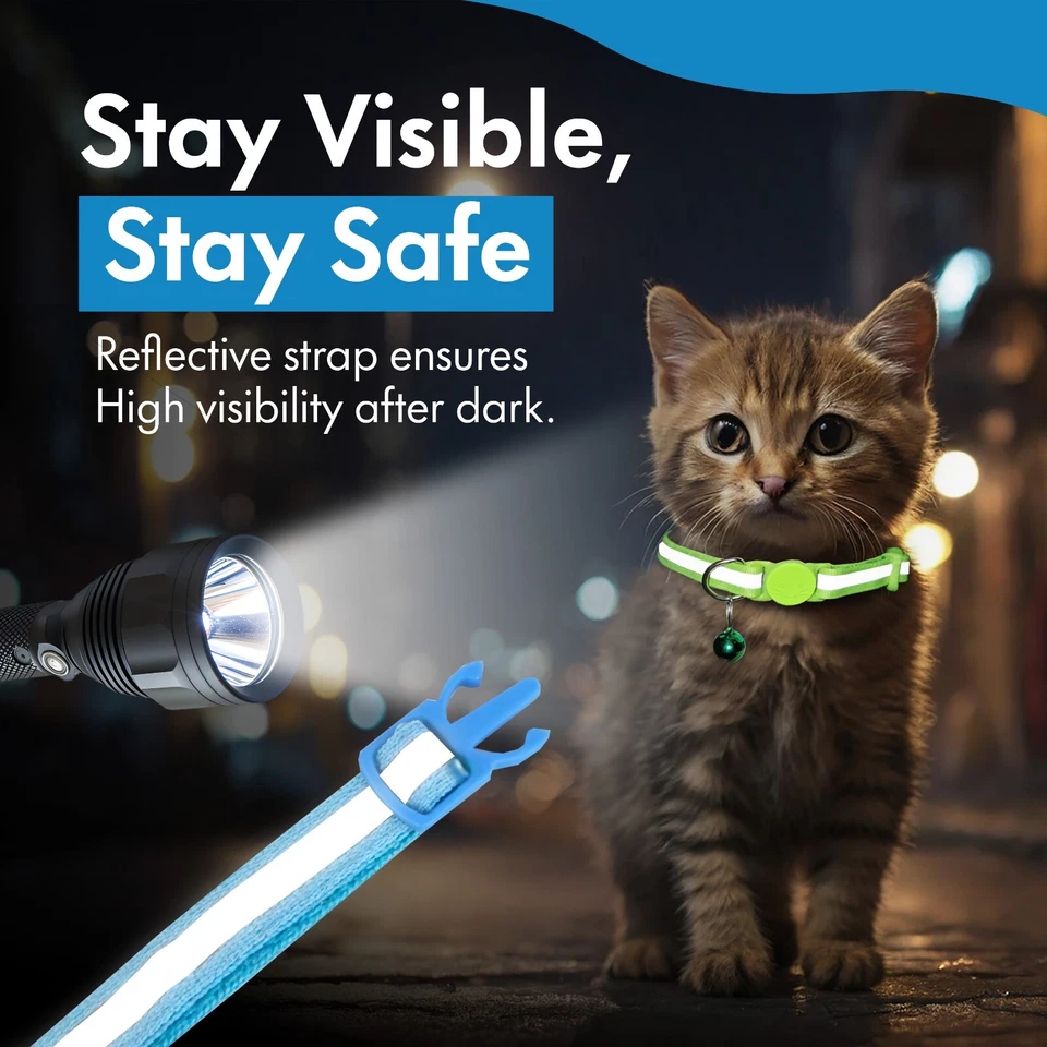 12 Pack Reflective Cat Collars With Bell Quick Safety Release Kitten Adjustable - Image 2 of 4