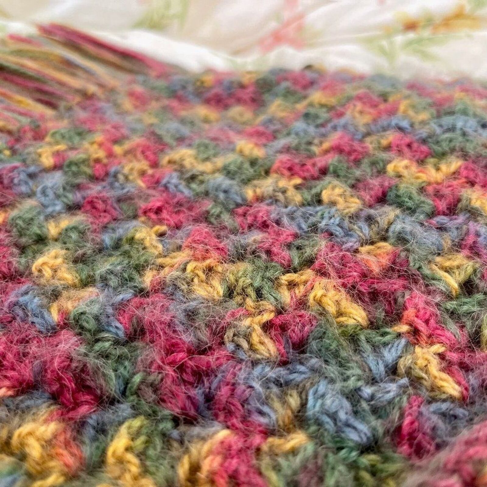 Handmade Crochet Blanket Scarf - image 4