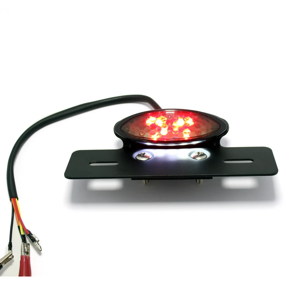 SOPORTE SOPORTE PLACA MATRÍCULA LUZ TRASERA SEÑAL TUEN MOTO PERSONALIZADO UNIVERSAL Foto 4 de 4