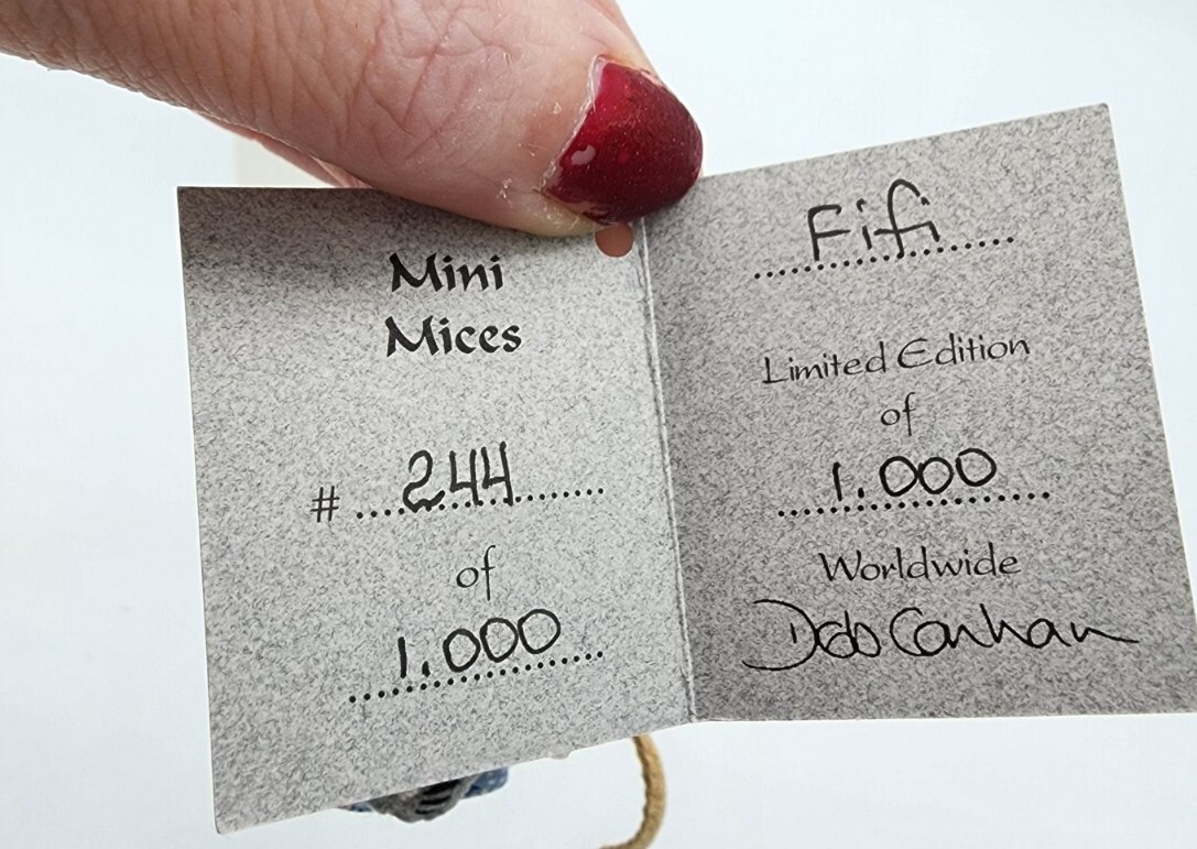 Mini Mices Mohair Fifi Mouse Deb Canham Artist Designs Miniature Doll Figure