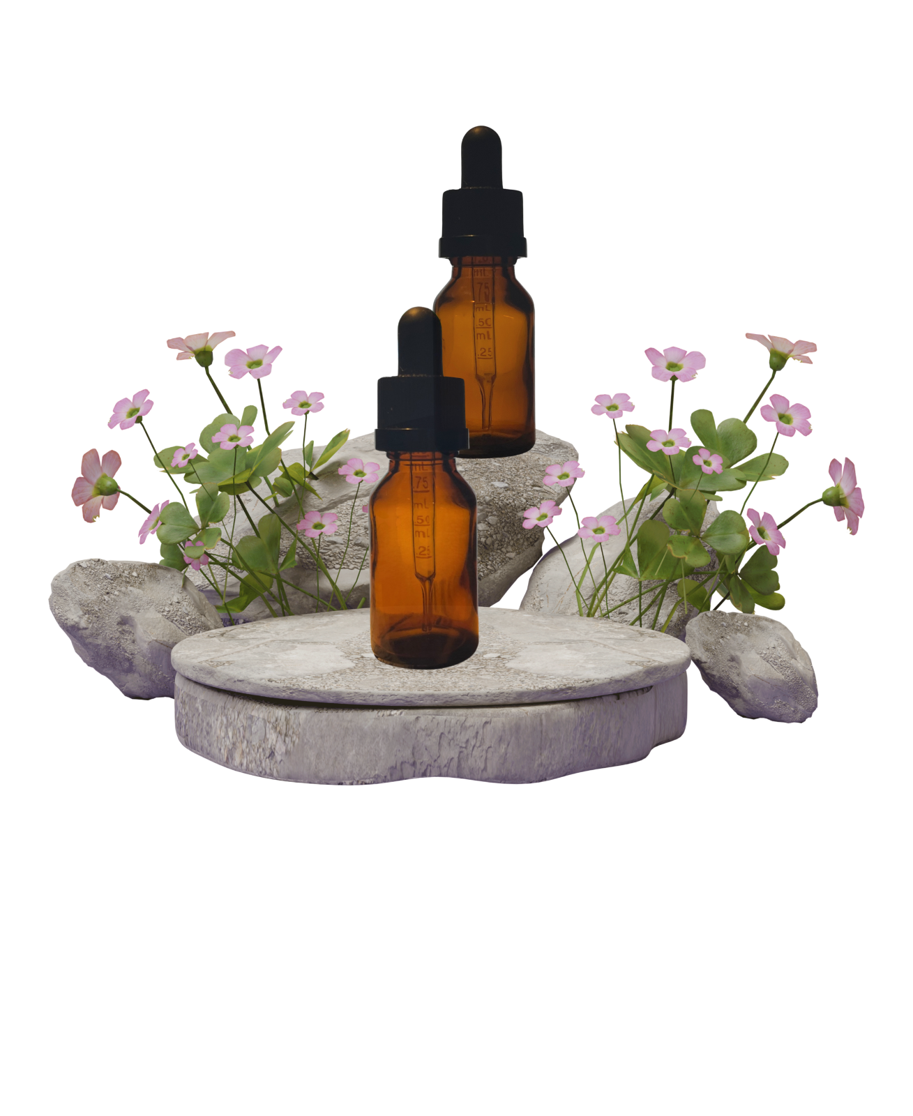 15 ml (1/2 oz) Amber Glass Bottles, with 1 ml dropper, tamper proof - 12 pack