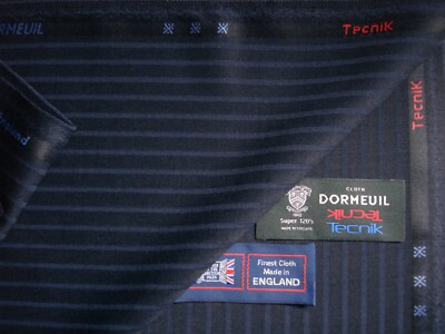 DORMEUIL 100% SUPER 120ER WOLLANZUG STOFF ''''TECNIK'''' (1,78 + 0,53) = 2,31 m.