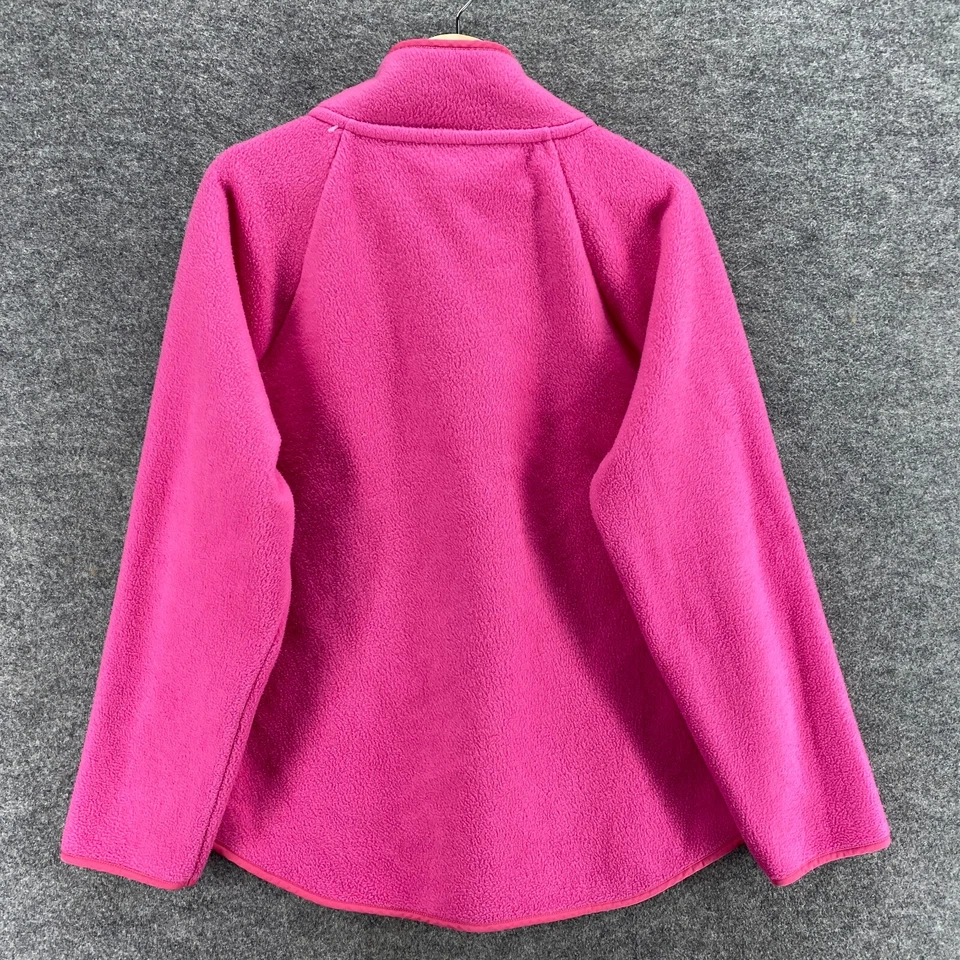 J. Crew Jacket Women L Large Pink Fleece High Neck Long Sleeve Button Casual - Image 2 of 4