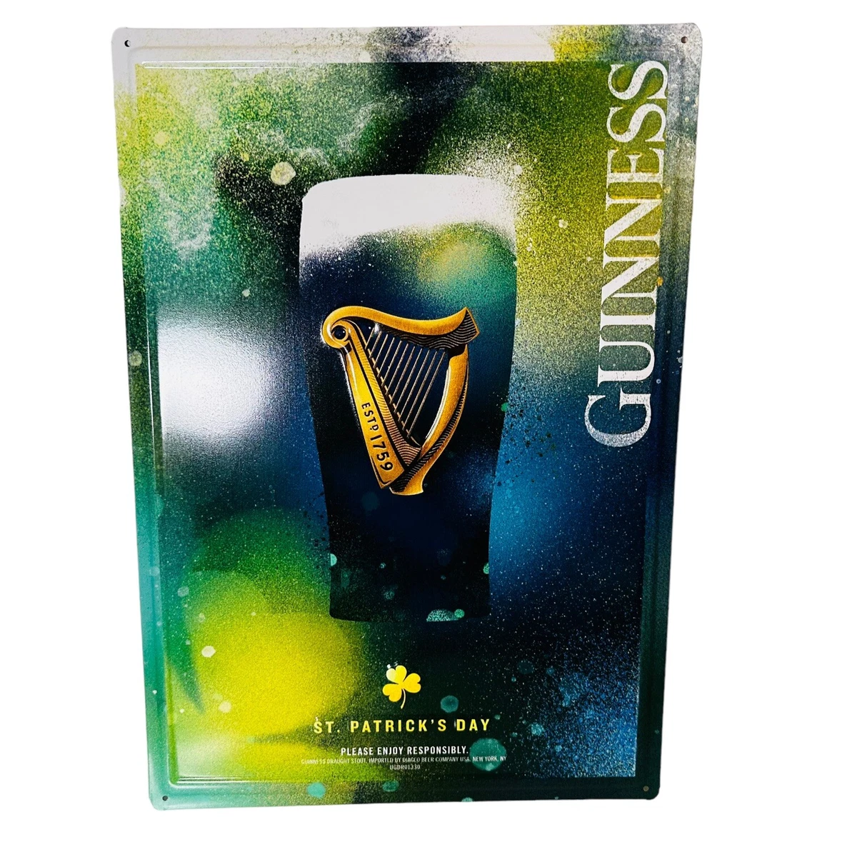 Guinness Barmat, gouden harpdecor, antislip, morsbestendig, officiële koopwaar (05769