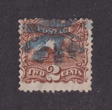 MATT'S STAMPS SCOTT #113 PONY EXPRESS RIDER 2-CENT 1869 ISSUE, USED CV$135