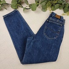 VTG Lee Riders 70's Blue Denim High Rise Mom Jeans Women's Size 9 13" Flat Waist