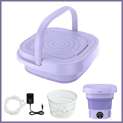 #ad 8L Portable Washing Machine Mini Washer Foldable Washer Small Spin Dryer Travel $23.98