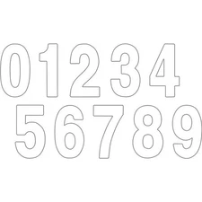 Factory Effex 5" Pro Numbers - White - 03-0206