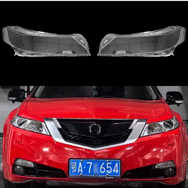 Par de cubiertas de faros izquierda + derecha pantalla de lente + pegamento para Acura TL 2009-2013 2014 Foto 3 de 4