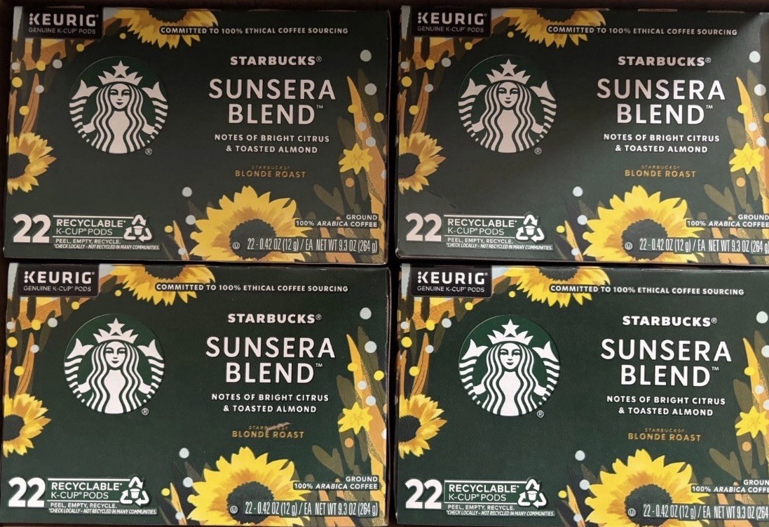 終売品　レア　STARBUCKS COFFEE ナイトホークス　キャニスター Starbucks Sunsera Blend Blonde Roast Keurig Coffee K-Cup Pods