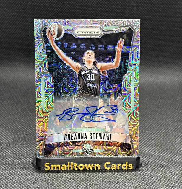 2026 Prizm WNBA Breanna Stewart Mojo Auto /25 #128 New York Liberty