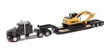 Diecast Masters 84420 Kenworth T880s Tractor with Trailer & Excavator 1/87 Scale