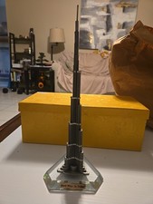 Model Of Burj Khalifa Dubai Glass Base, Zirconia Crystals  11