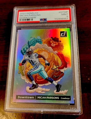 Micah Parsons 2022 Donruss Downtown PSA 9 SSP DALLAS Cowboys
