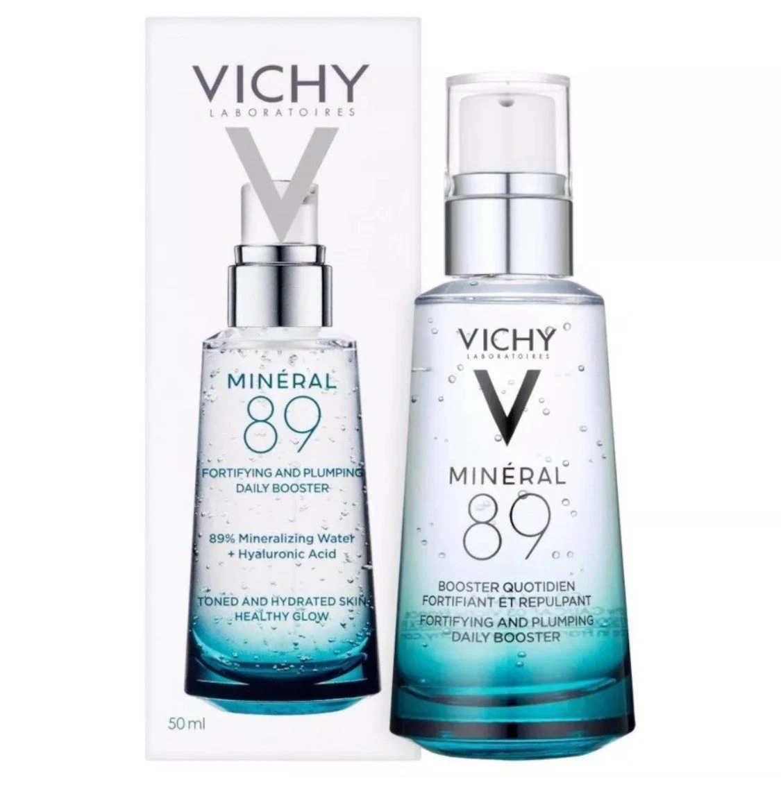 Vichy Mineral 89 Fortifying and Plumping Daily Booster + Hyaluronic Acid 50ml