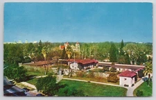 Sacramento California postcard Sutters Fort museum from southeast
