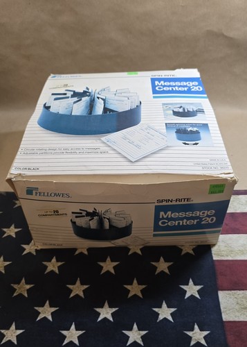 Fellowes Spin-Rite Message Center 20 — Vintage Office Organizer, 1992