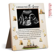 Winnie Baby Shower Sign Picture Frame, Gender Reveal Pregnancy Milestone Keep...
