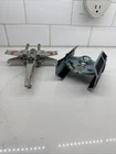 Star Wars - Lot Of 2 Action Fleet 1990s Vintage Toy Ships X-Wing Tie Fighter