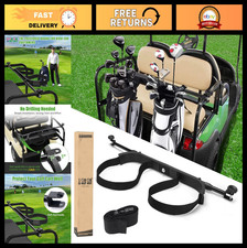 Universal Golf Cart Bag Holder - No Drilling, Adjustable Rear Seat Attachment, F