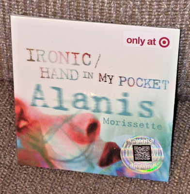 Alanis Morissette 4'' record Ironic & Hand in My Pocket RED colored tiny vinyl