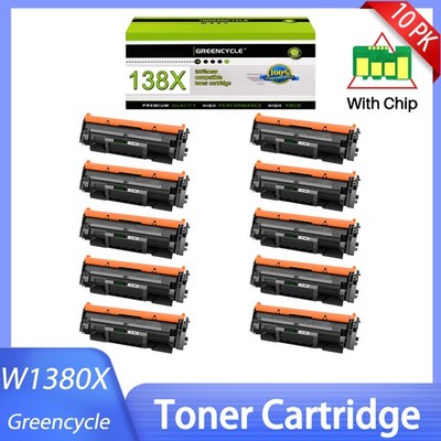 10PK 138X W1380X Toner for HP LaserJet Pro 3001dw 3001fdw MFP 3101fdw Eco Printe