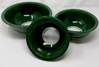 Set 3 Vintage PYREX Forest Green Clear Bottom NESTING Mixing BOWLS 322 323 325