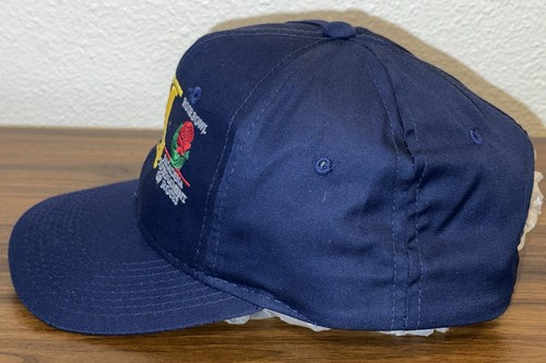 Vtg University of Michigan Wolverines 1990 Rose Bowl Snapback Hat. The Game.Blue - Picture 5 of 9