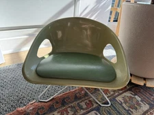 1960s Mid Century Child's Booster Seat Chair Avocado Green by Cosco Indiana