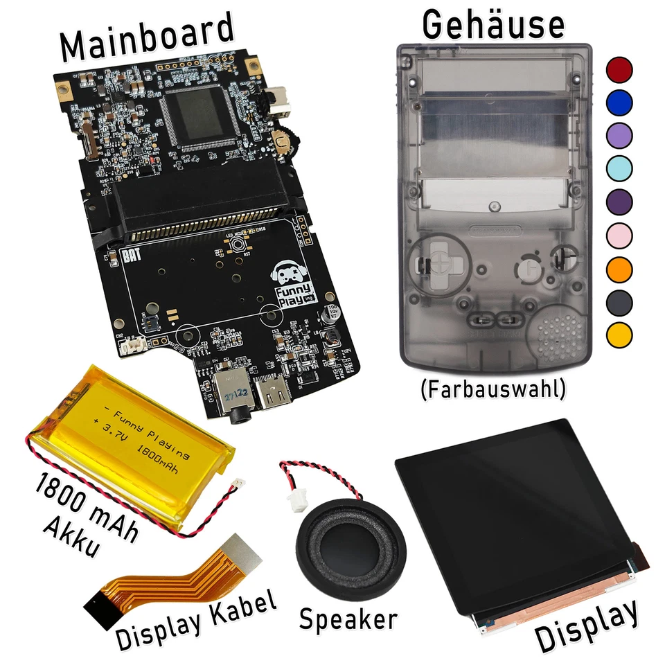 FPGBC Set mit Gehäuse XXL IPS Display Konsole GAME BOY Color GBC Kit FPGA - Bild 2 von 4