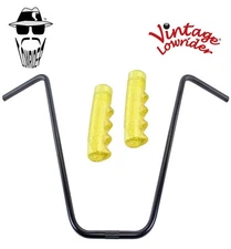 Original Lowrider 24" 22.2 D Handlebar Black 120mm Grips Sparkle/Yellow