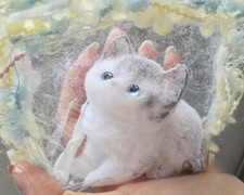 Furry Cat Kitty Squishy Squeezable Stress Relieve Decompression Anti Stress Toy