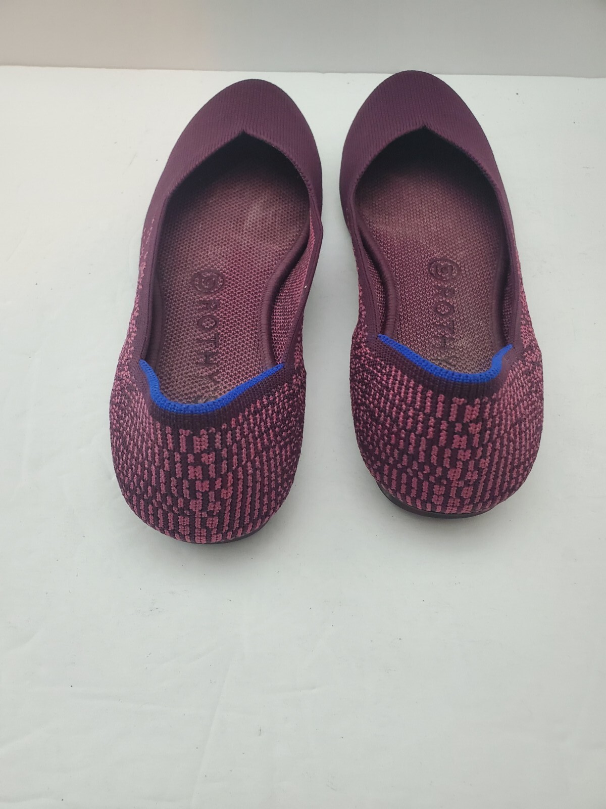 RARE RETIRED Rothy’s The Flat Round Toe Ballet Fig Python Shoes Womens Size 8 image 5